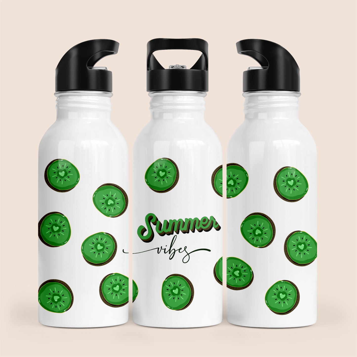 Gourde motif kiwi et message Summer vibes