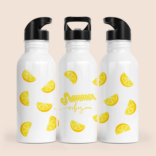 Gourde motif citron et message Summer vibes