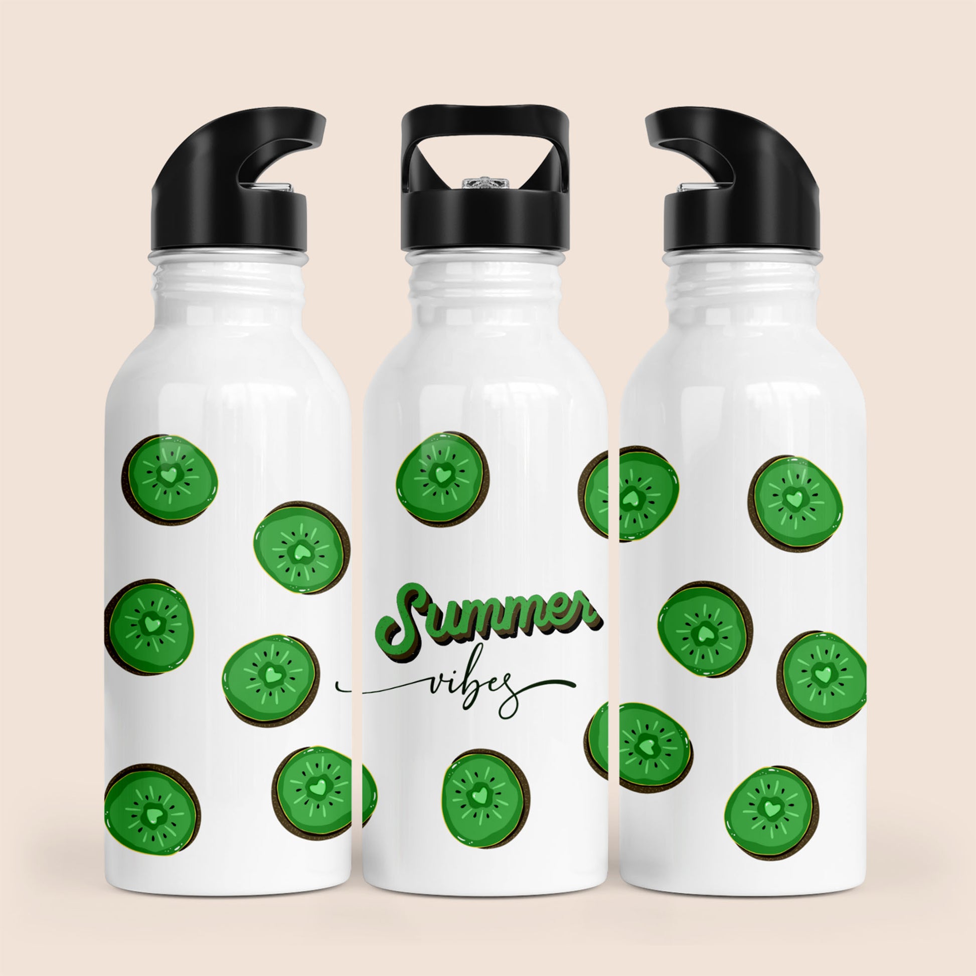 Gourde motif kiwi et message Summer vibes